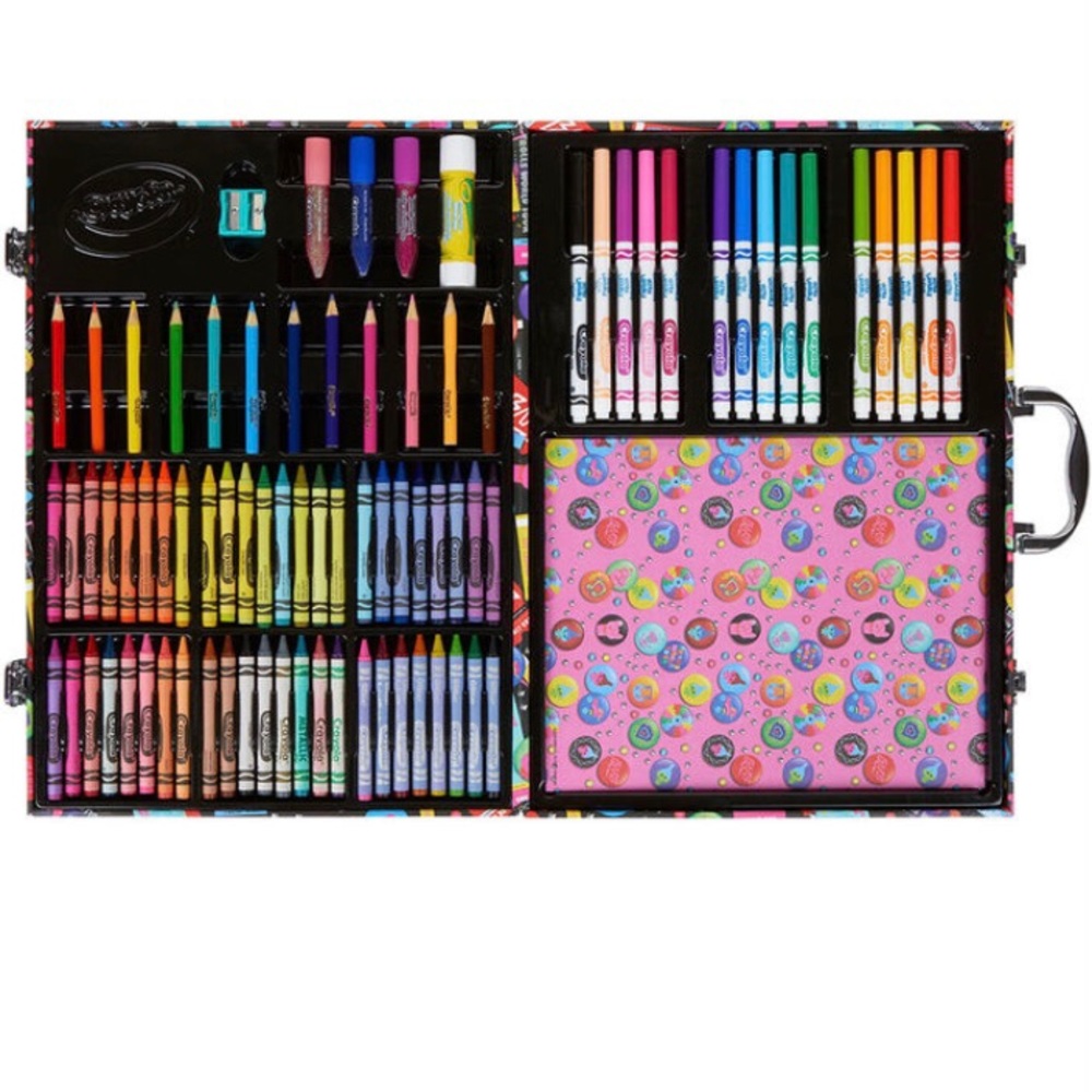 Crayola Trolls Kids World Tour Inspiration Art Case Drawing Set Girls - Picture 6 of 10